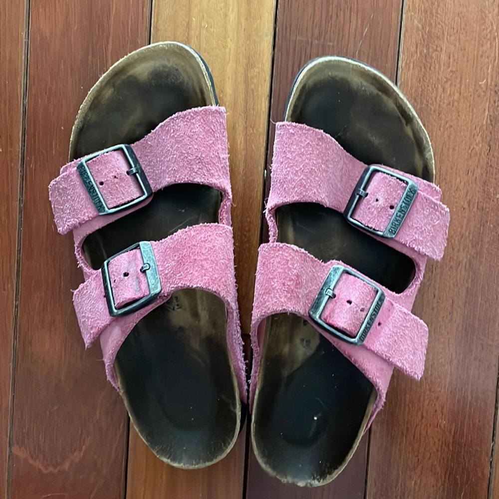 Birkenstock Arizona Sandals Pink Suede